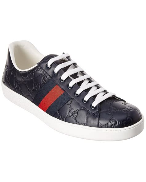 gucci trainers blue|gucci ace pearl sneakers.